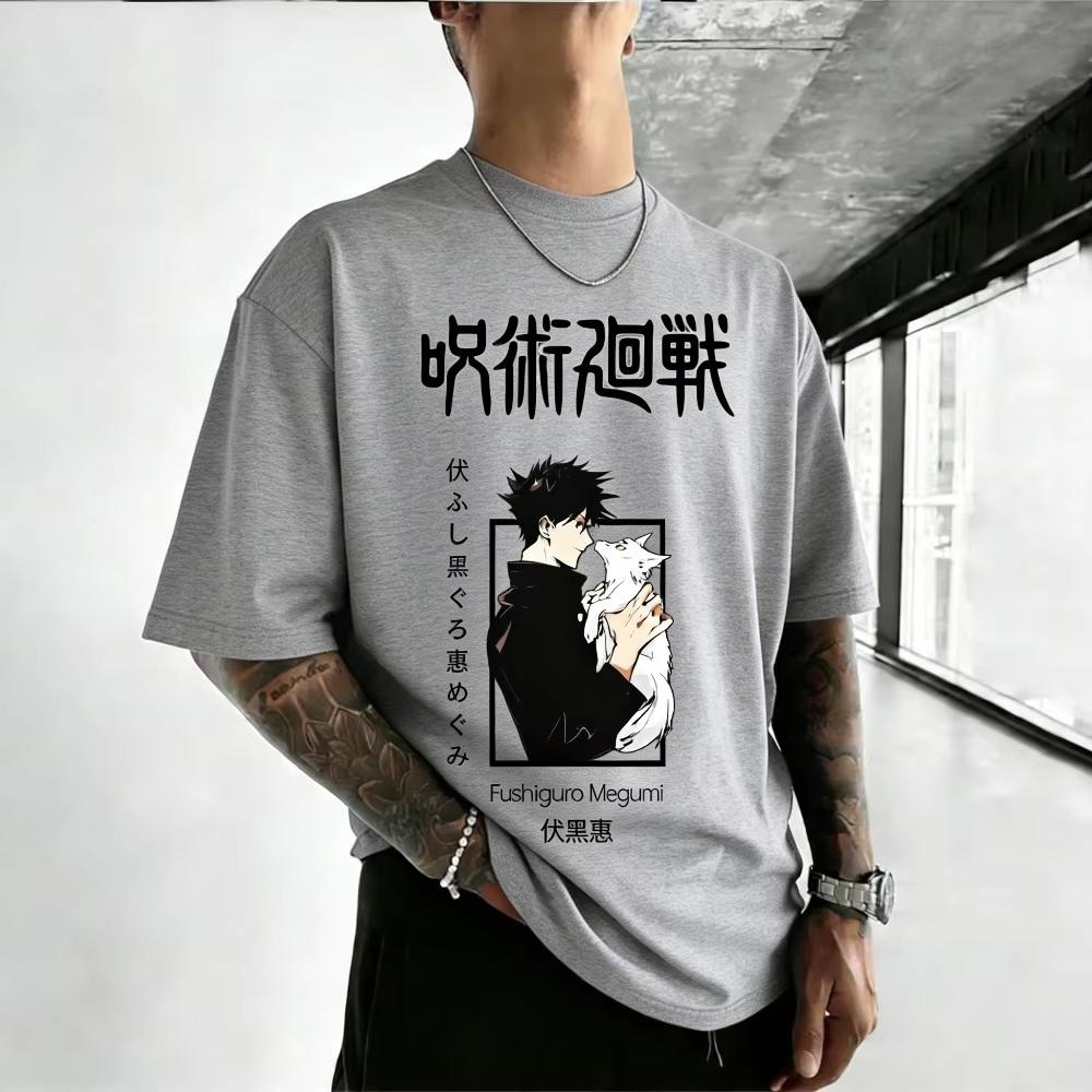 2026 New Spellbound Battle Votrebi Hyeon GenderNeutral Pure Cotton TShirt with Summer Anime Print Round Neck Loose Fit