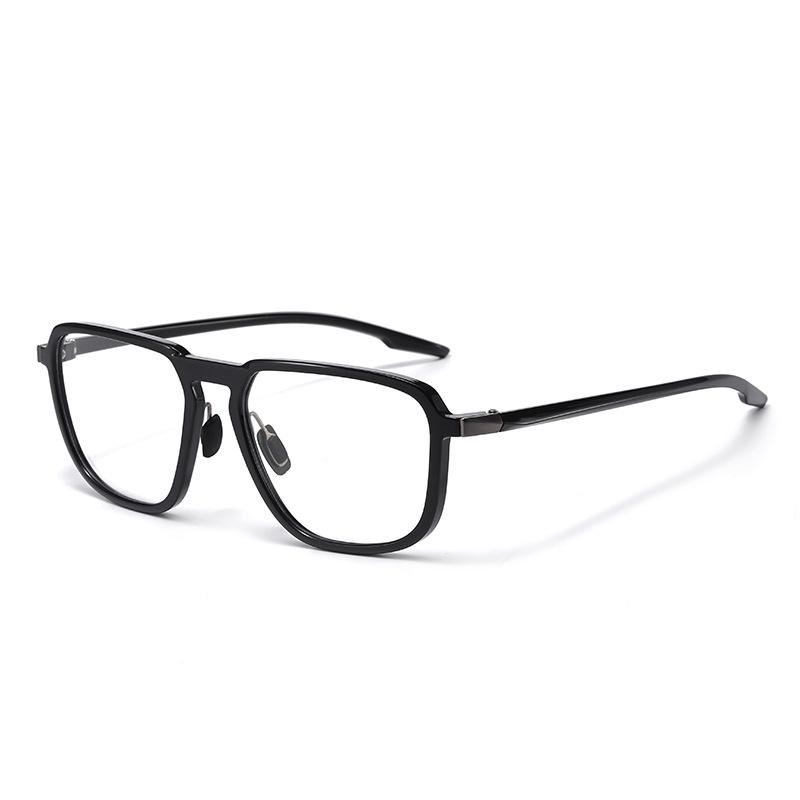 Весенние легкие прозрачные двухцветные очки TR90: Гибкая ретро полигональная рамка