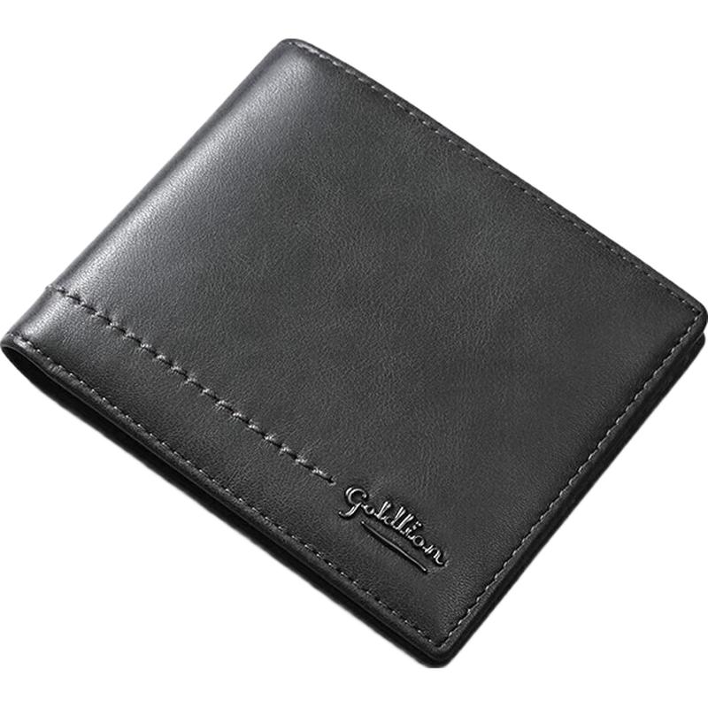 

Goldlion Men s Genuine Leather Short Wallet Gift Box
