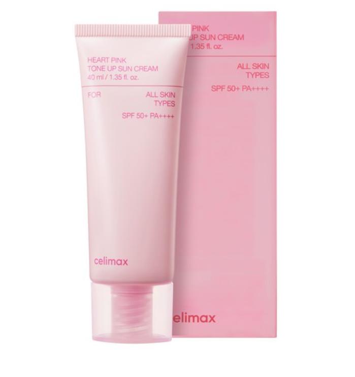 CELIMAX Crème Solaire Teintée Rose Heart SPF50+ PA++++ 40ml – Protection UV Éclaircissante