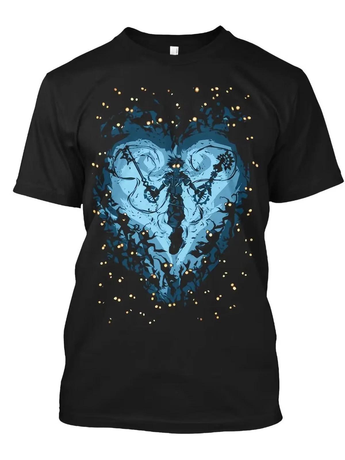 Kingdom Hearts Official Game Character T-Shirt with Sora, Donald and Goofy Heart XXXXL