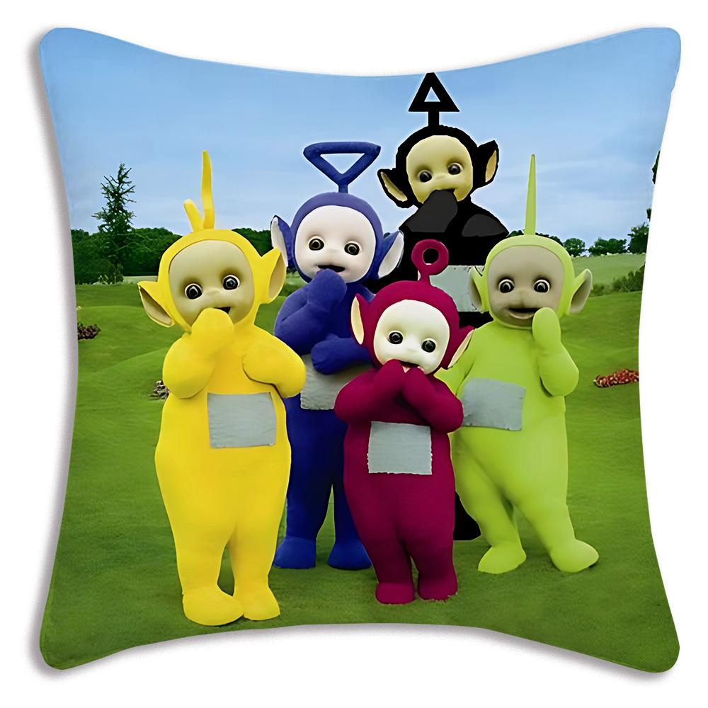Cute Cartoon For Teletubbiess Pillow Covers Cartoon Sofa Decorative Home Double-sided Printing Short Plush Cute Cushion Cover