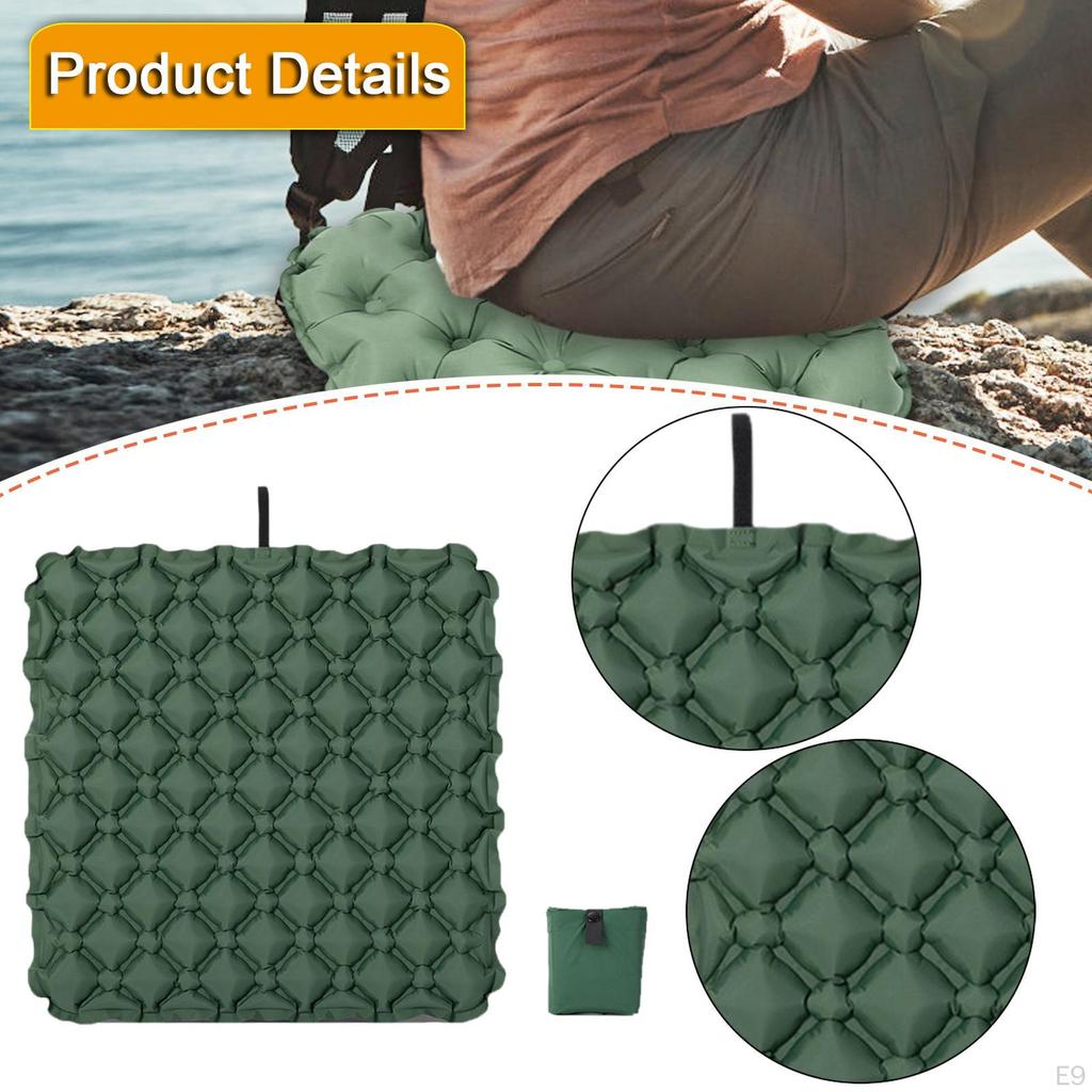 Inflatable Office Chair Cushion, Foldable with Storage Bag for Stadium, Camping, Hiking