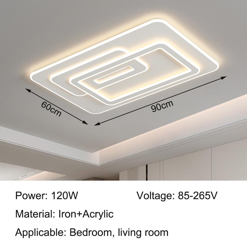 

Регулируемый свет, квадратный круглый потолочный светильник, современный простой светодиодный светильник для спальни, гостиной, декоративное внутреннее потолочное освещение Tricolor light