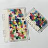 Flowing Flower/Heart Binder Notebook Color Transparent Cover Diary Book Loose Leaf Book  Gift