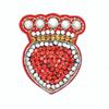 Handmade Beaded Crystal Heart Patch for DIY Clothing, Accessories, and Embroidery