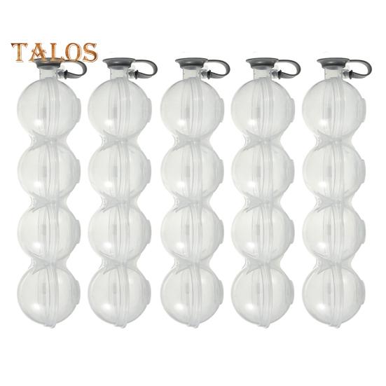 Isbollsform 4 Hål Rund Iskubform Lätt Fyllning Släpp Isbollsform med Silikonlock för Whiskey Cocktails