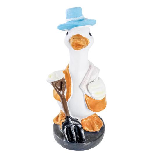 Gardening Duck Statue Outdoor Garden Yard Farm Duck Resin Figurine