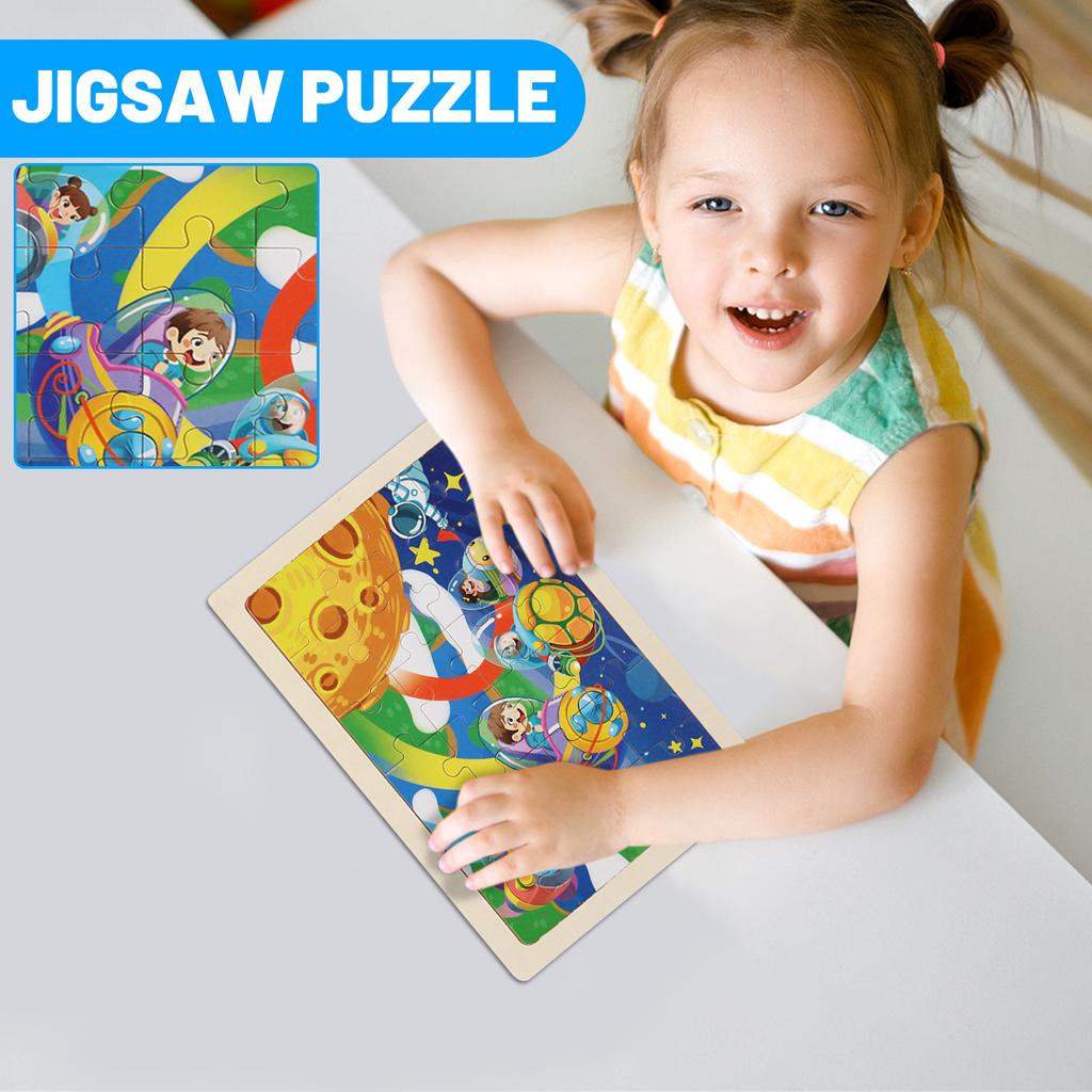 0.5cm Thick 24 Piece Cartoon Wooden Puzzle Puzzle For Children's Early Education And Puzzle Toys