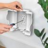 Safe Outlet Cover Dual Door Fits Oversized Plugs Adapters Childproof Electrical Socket Protector Proofing Home Safety Essential