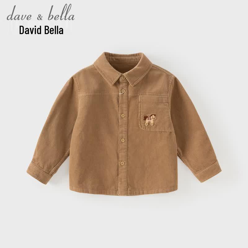 DAVE & BELLA Boys' Corduroy Long-Sleeve Shirt