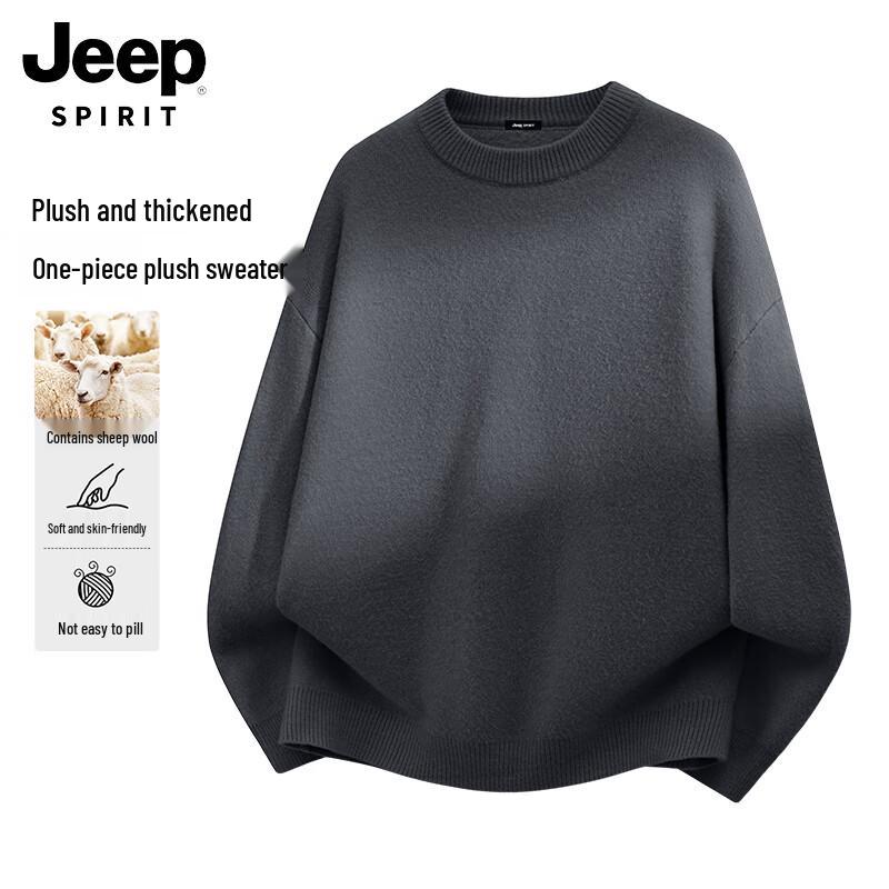 

JEEP SPIRIT Men s Fleece-Lined Knit Sweater XL