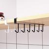 Iron Art Adhesive Under-Cabinet Storage Hook Rack