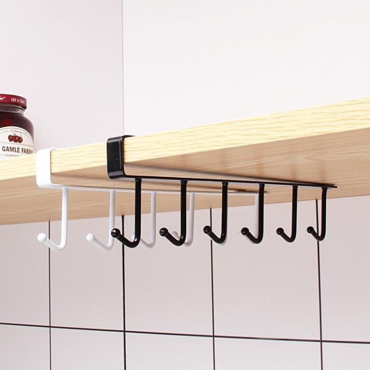 Iron Art Adhesive Under-Cabinet Storage Hook Rack