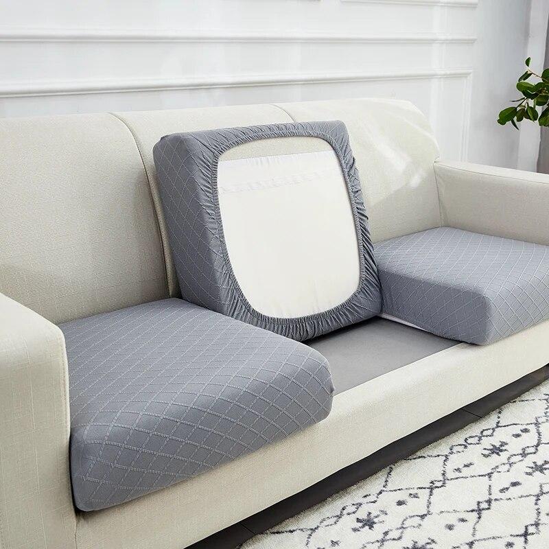 1/2/3/4 Seater Jacquard Sofa Cushion Cover for Living Room Elastic Seat Protector Case Stretch for Furniture Pet Kid Sofa Covers