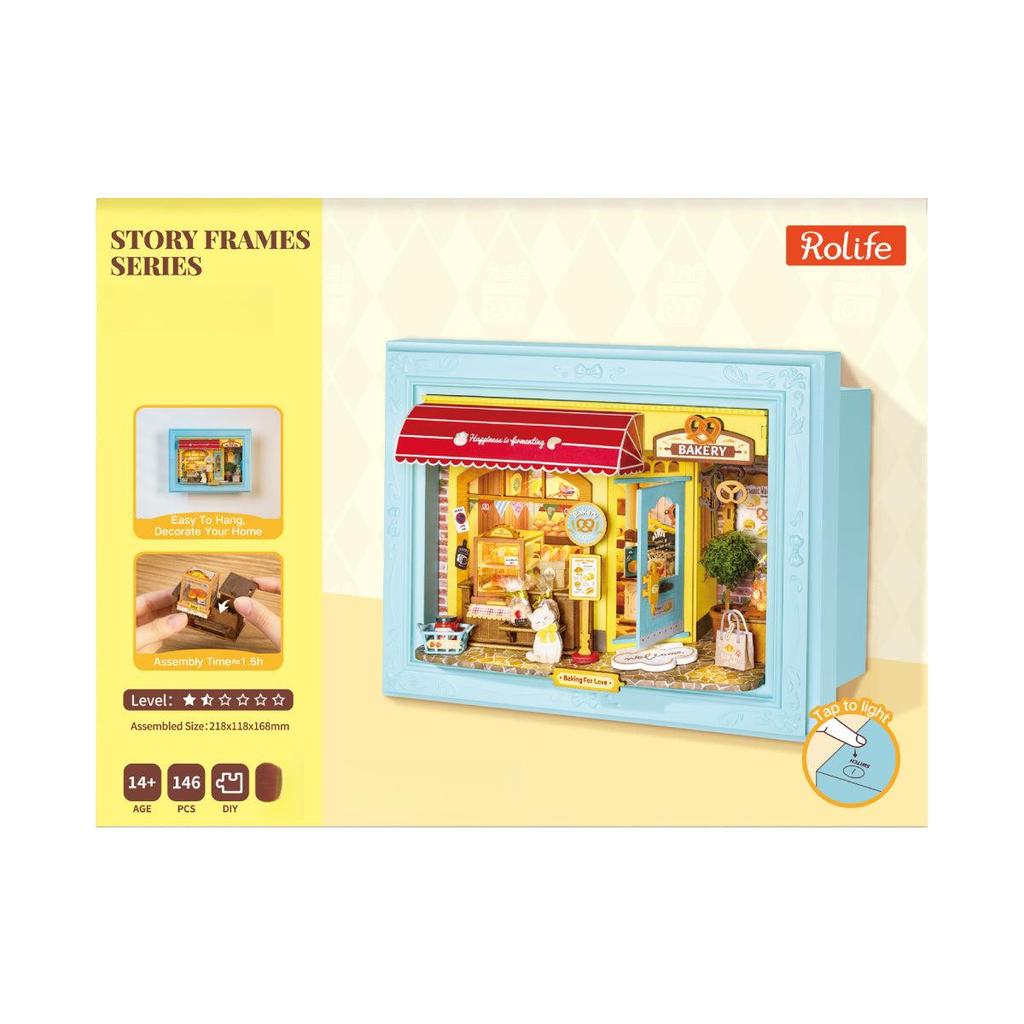 ROBOTIME Rolife 3D Puzzles Fluffy Cat Bakery 3D Wooden Puzzle DP001