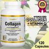 Bcuelov hydrolysiertes Kollagen Vitamin C Kapseln Kollagenpeptide kombiniert mit Vitamin C in USP-Qualität zum Schutz der Haut-, Haar- und Nagelgesundheit