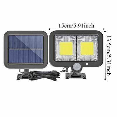 3 Mode Solar Wall Lamp Waterproof Split Design LED Garden Light Energy Saving Multifunctional Motion Sensor Light Backyard