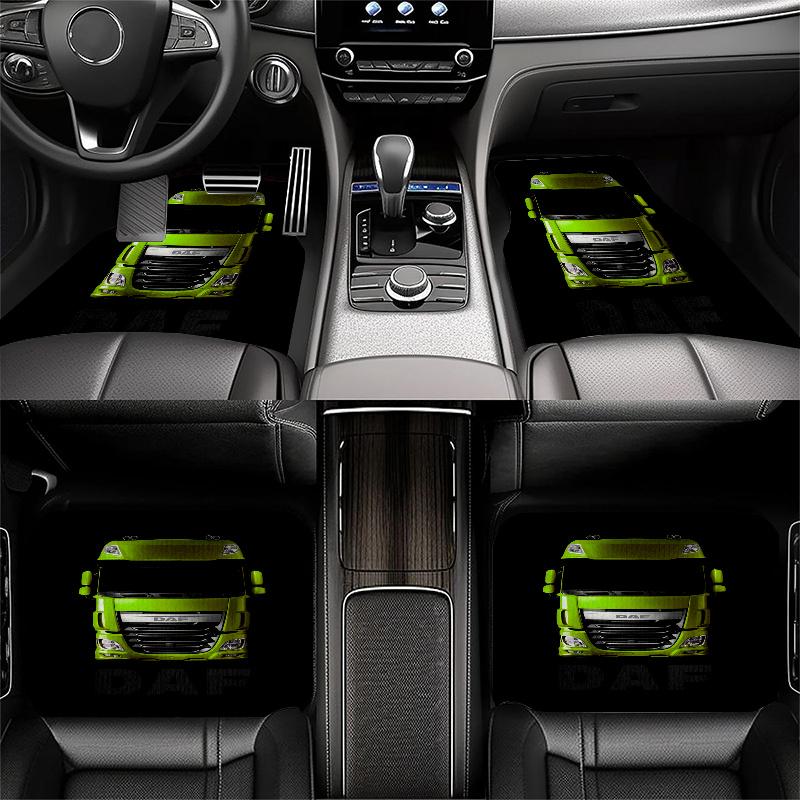 DAF pattern  Black Car Floor Mats Full Coverage All-Season Car Mats, XPE Non-Slip And Wear-Resistant Mats Suitable for SUV Interiors, Textured Car Car