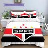 Sao Paulo FC3 Pattern Bedding Quilt Set  Home Decoration  Gift (1 * Duvet Cover + 2 * Pillowcase  Without Core)