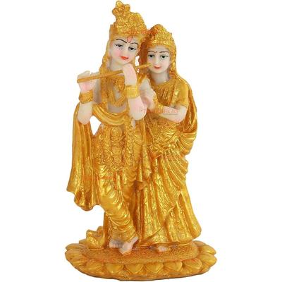 Radha Krishna Idol Statue Showpiece (Resin, 19 Cm X 11 Cm) - Decoration Items for Home Decor Living Room Mandir Temple Pooja Room Table Top