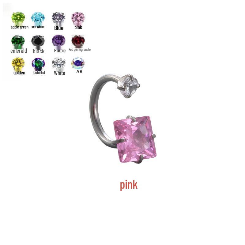 Luxury Dual-Headed Horseshoe Stud Earrings with Zircon Heart