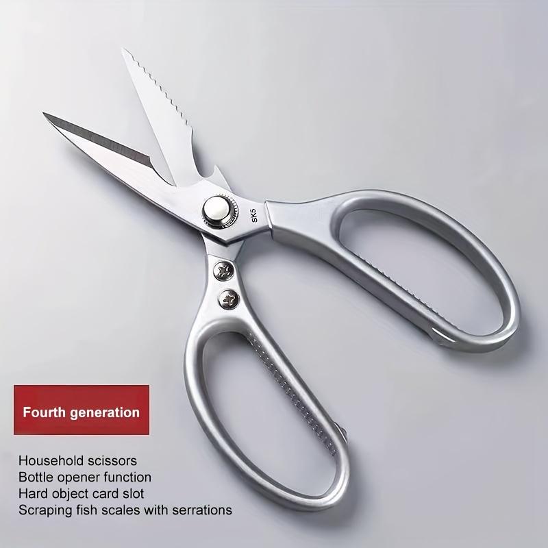 1 Set of Multifunctional Kitchen Scissors, Heavy-duty Sharp 304 Stainless Steel, Silver Apartment Kitchen Accessories, Chicken,