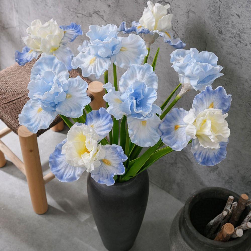 Mehrfarbige Künstliche Schwertlilienblume Weiche Blüten Lebensechte Blume Hochzeitsornament
