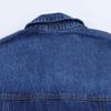 Women's Spring 2025 Versatile Long-Sleeve Denim Jacket with Turn-Down Collar