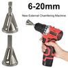 6-20mm Deburring External Chamfer Tool Triangular/Hexagonal Handle Deburring Drill Bit Burr Removal Bit Car Repair Garage Tools