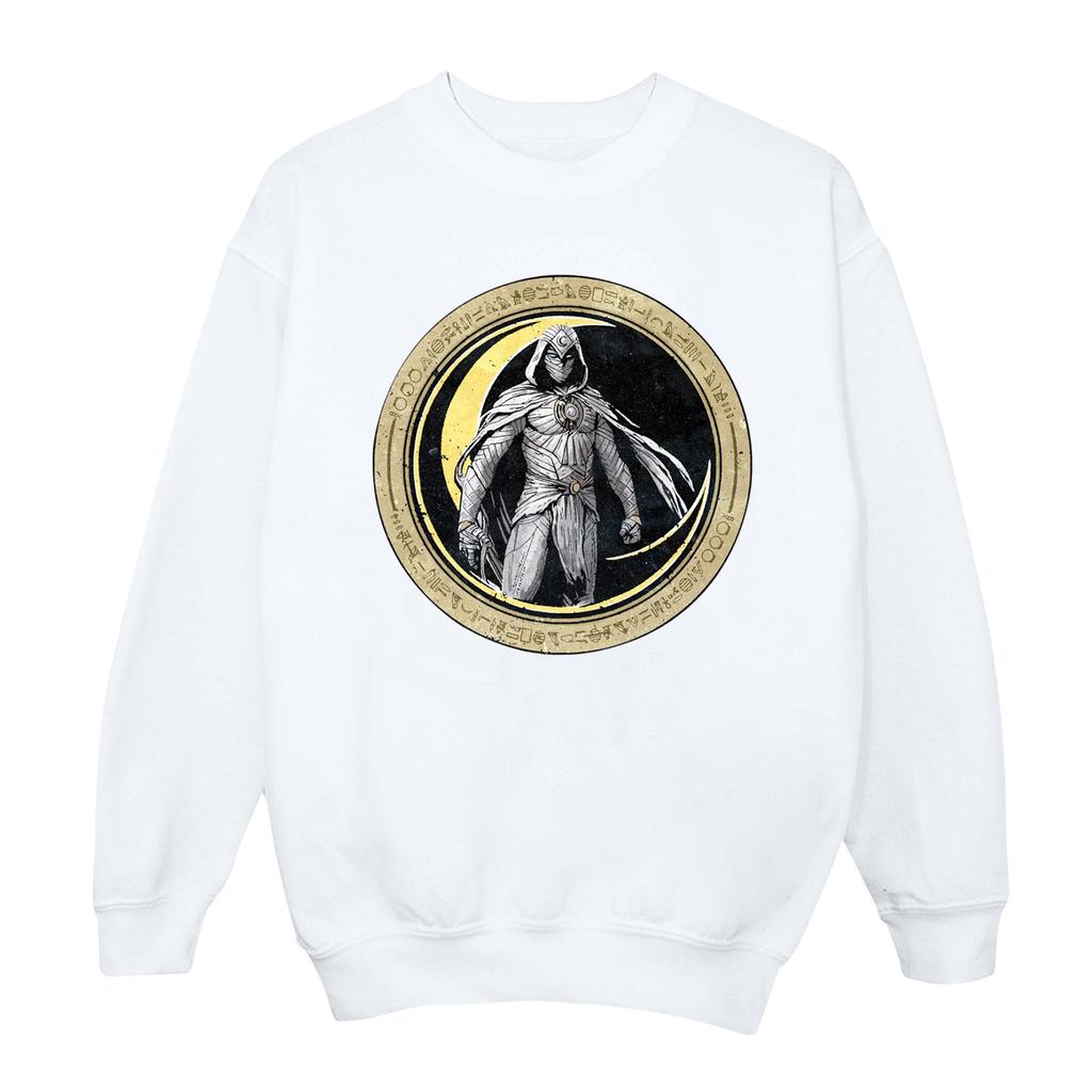Marvel Womens/Ladies Moon Knight Hieroglyph Moon Sweatshirt