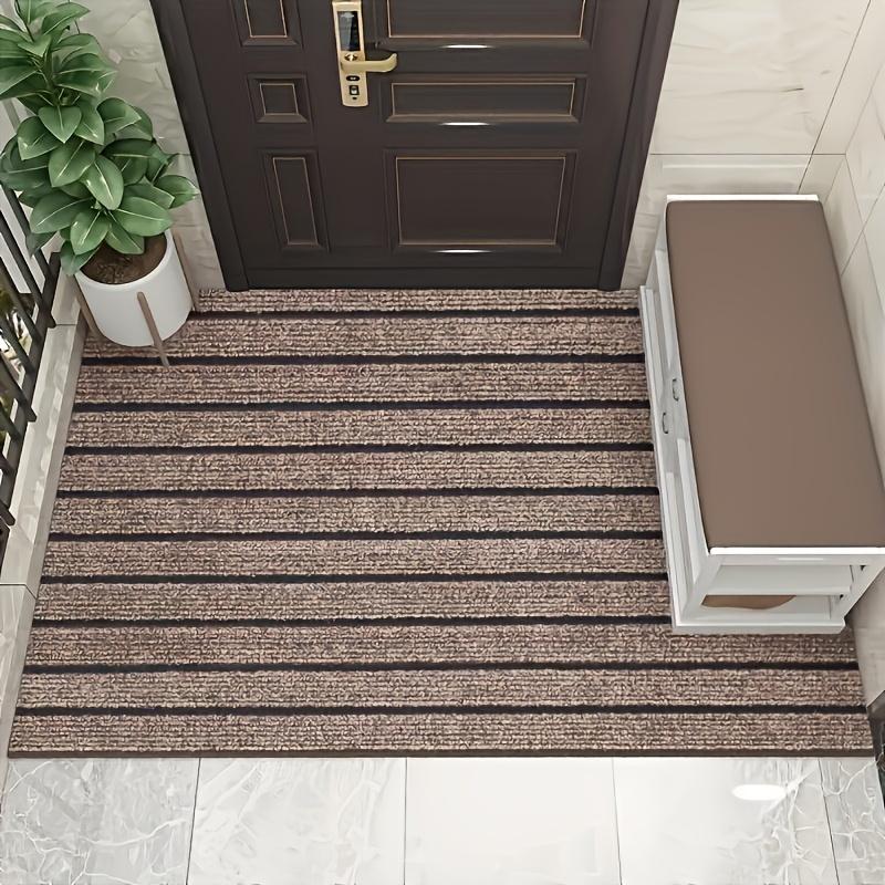

Полосатый Противоскользящий Водонепроницаемый Дверной Коврик Прочный Пылезащитный Наружный Входной Коврик Легко Чистится Можно Резать Дизайн Семь 50x80cm коричневый