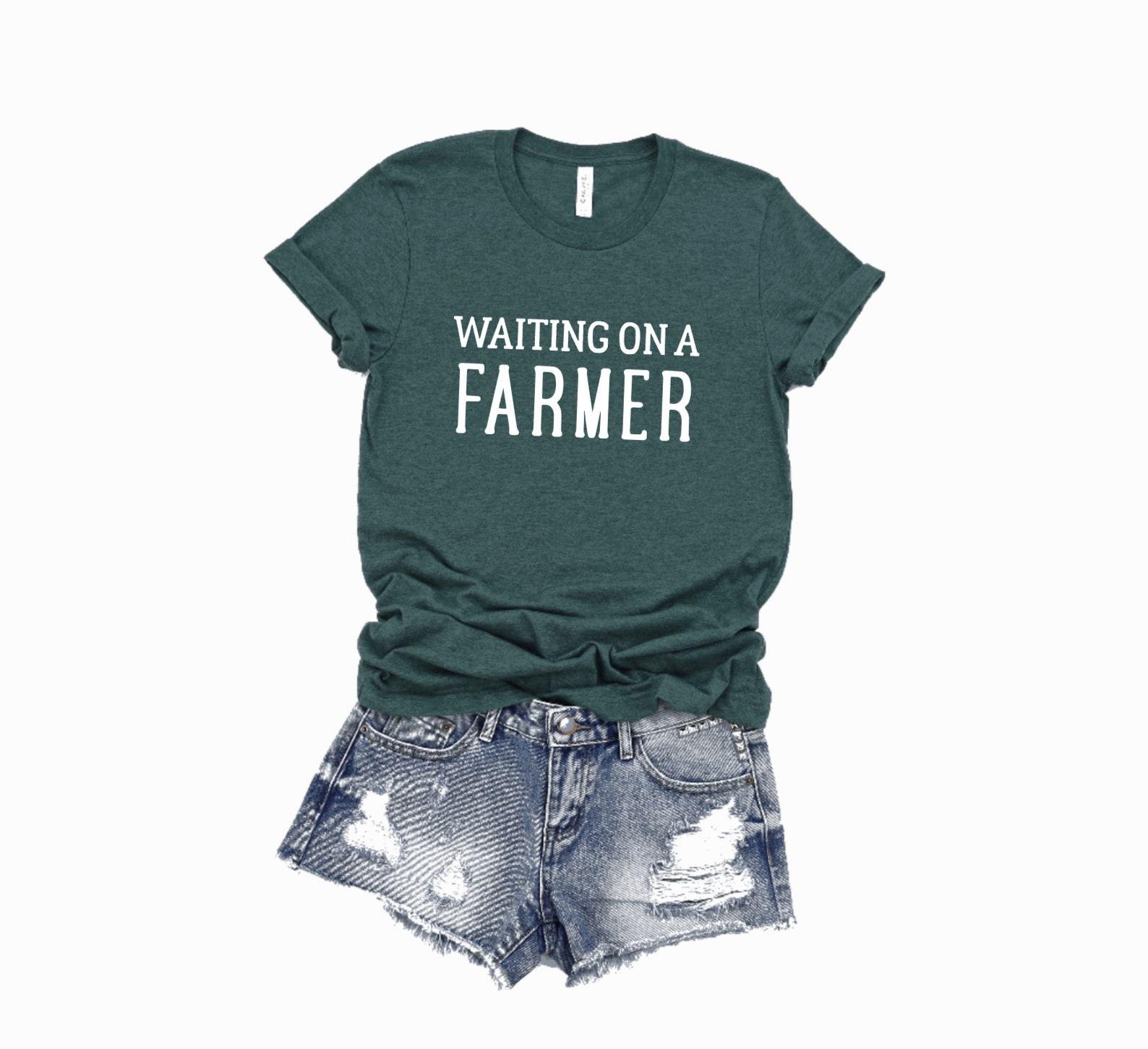 Waiting on a Farmer Graphic Tee, Unisex, Short Sleeve T-Shirt, Farming, Farmer s Wife 3XL