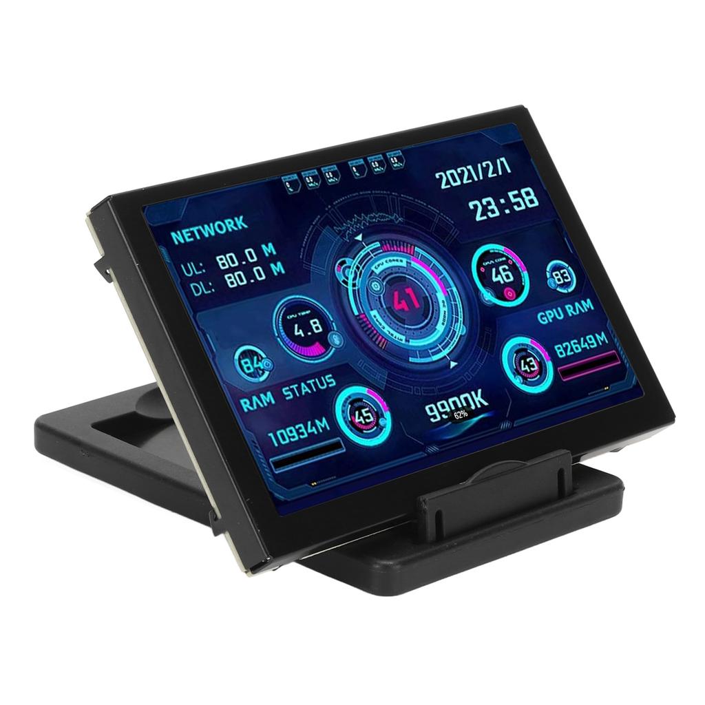 5palcový IPS USB Mini obrazovka Monitor teploty počítače Panel senzorů počítače Dynamický displej Monitor PC CPU RAM