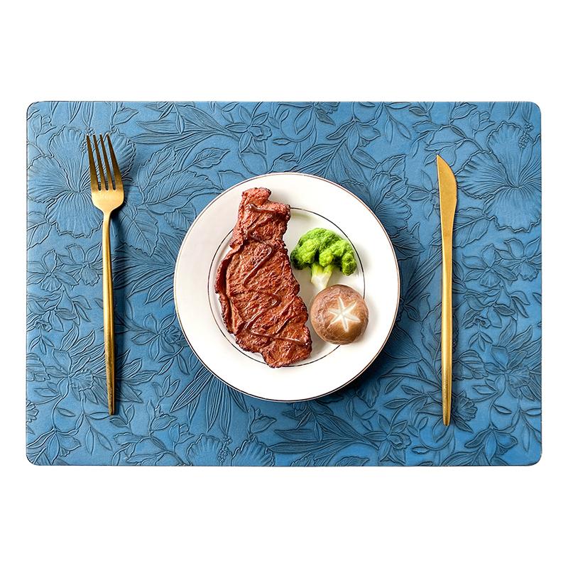 1 szt. Imitacja skóry Łatwa do czyszczenia Wzór kamelii Wodoodporna i trwała Dwustronna Lekko luksusowa Podkładka na stół Podkładki