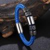 European Retro Woven Leather Bracelet - New Punk Style, 4 Colors Available