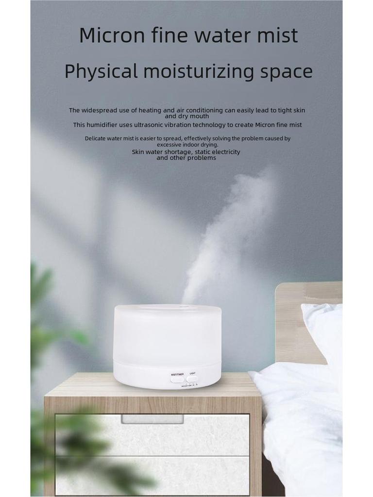 Umidificator cu ultrasunete pentru aromaterapie, model lemnos, 700 ml, și purificator de aer pentru birou MUJI