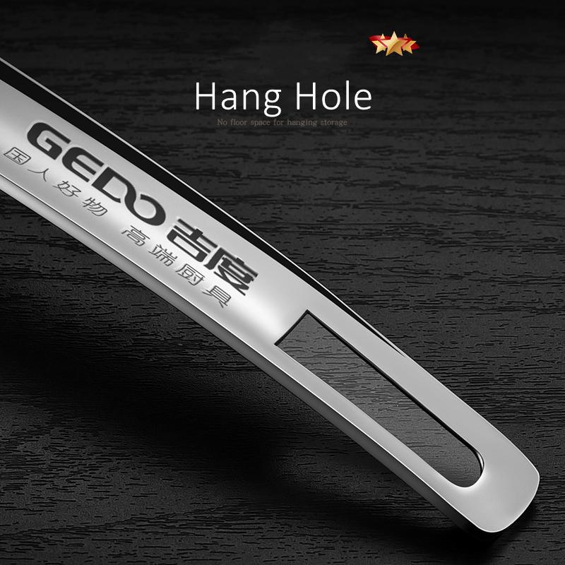 LFGB Certification 316L Stainless Steel Oil Separating Spoon 99.9% Anti-bacterial Soup Ladle Ultra Thick Handle Banquet Cutlery4