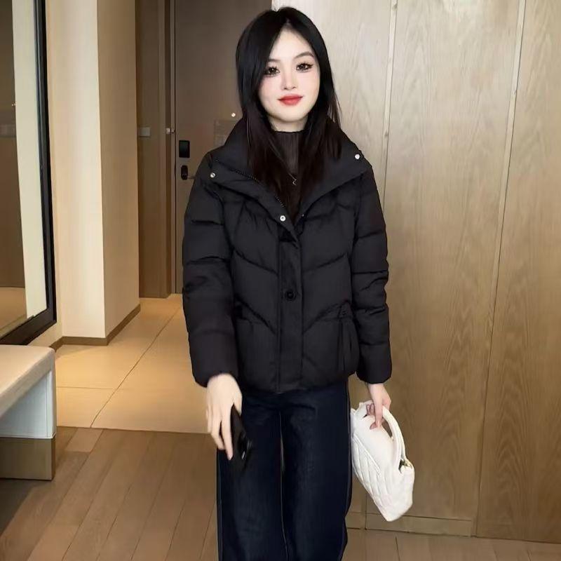 Season short small fragrant down cotton clothes Pinghu high-end season small jacket
