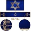 Hanukkah Menorah Table Runner Star of David Chanukah Je Festival Holiday Fireplace Kitchen Dining Room Home Decoration