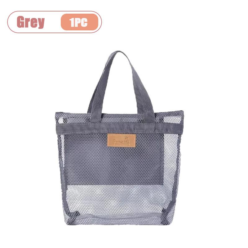 Travel Beach Bag Tote Bag with Mesh Pockets Outdoor Swimmer Toiletry Bag Organizer Packing Cube Carry on Bag for Vacation