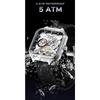 Luxury Men's Quartz Watch Fashion Square Case Week Date Display Waterproof with Silicone/Mesh Band Casual Wristwatch for Men