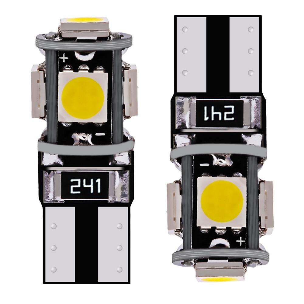 Canbus Weiß Blau Rot Gelb Grün T10 5smd 5050 Led Auto Licht W5w 194 241 Fehler Glühbirnen