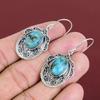 Tibetan Turquoise Gemstone Earring Vintage Earring Handmade Jewelry 925 Sterling Silver Earring Unique Jewelry Drop Earring Gifts For Mother