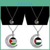 Vintage Geometric Alloy Pendant Necklace With Hollow Moon Design Ideal For Sweaters 15g