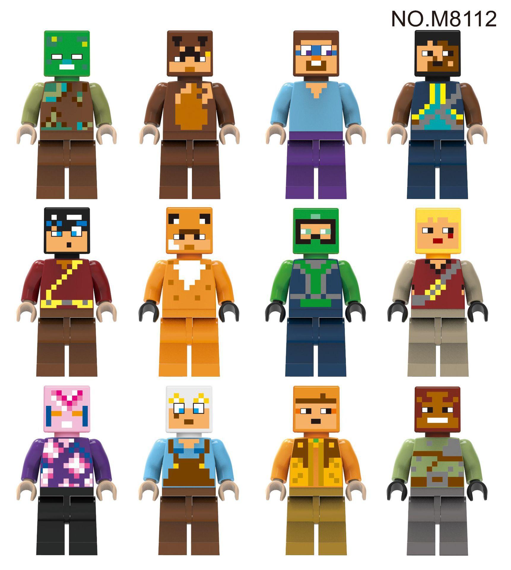 

32 Мультяшные фигурки, сцены, собранные из мелких деталей, игрушки-конструкторы