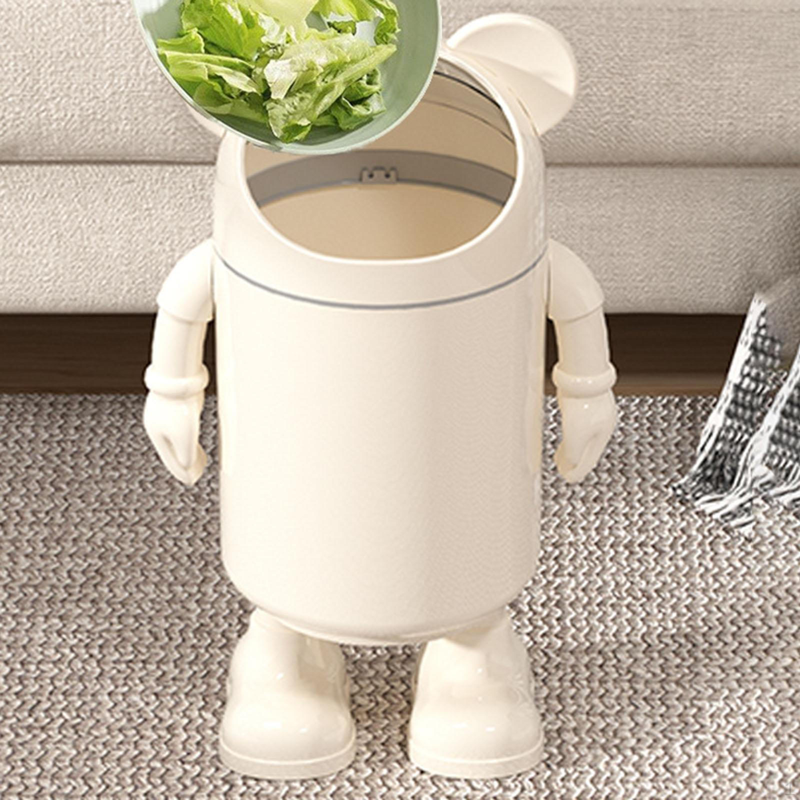 

Мусорное ведро для ванной комнаты, контейнер для мусора, мультяшный медведь, бумажная корзина, ведро для хранения для отеля beige clear lid