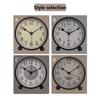 1pc 4 inch retro metal quartz alarm clock, simple atmosphere of home decoration table clock, quiet quartz movement sweep seconds
