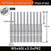 Nigao 801 Phillips Electric Screwdriver Bit, S2 Steel, Magnetic, 5mm Shank, 60mm/80mm Length