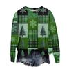 Women's Fashion Printed Long Sleeve Loose Round Neck Sweatshirt Top Fall
